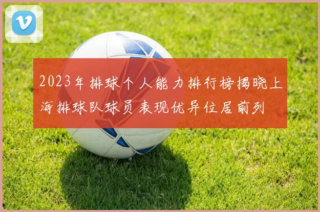 2023年排球个人能力排行榜揭晓上海排球队球员表现优异位居前列